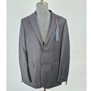Tommy Hilfiger Sport Coat Mens 40 Long Brown Wool Stretch Suit Blazer Jacket NWT